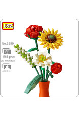LOZ Sunflower Rose Saffron Hypericum Flower Mini Block Set
