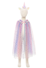 Great Pretenders Rainbow Unicorn Cape & Headband, Size 4/6