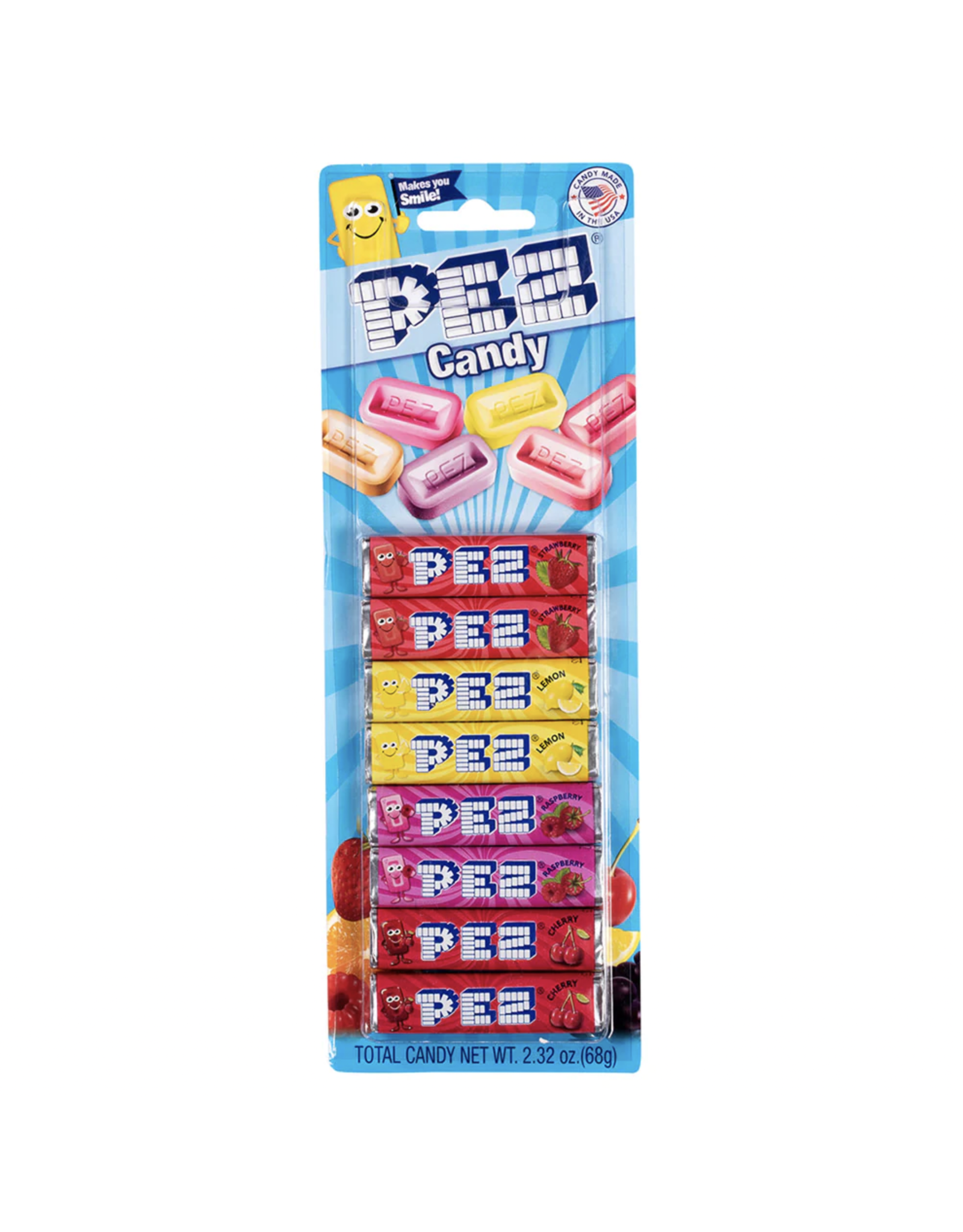 PEZ 8 Pack Fruit Refill Assorted