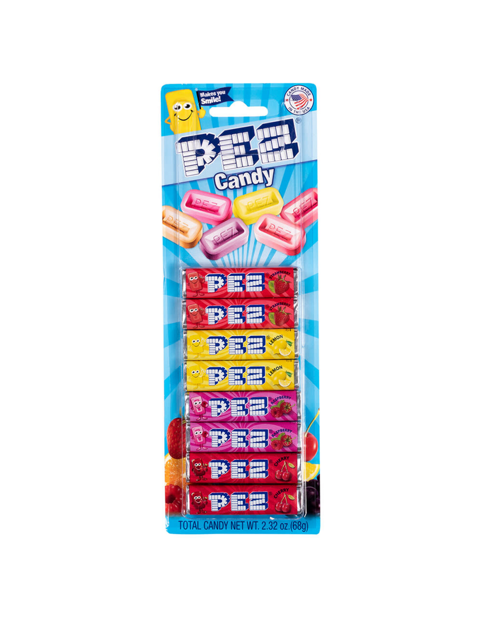 PEZ 8 Pack Fruit Refill Assorted