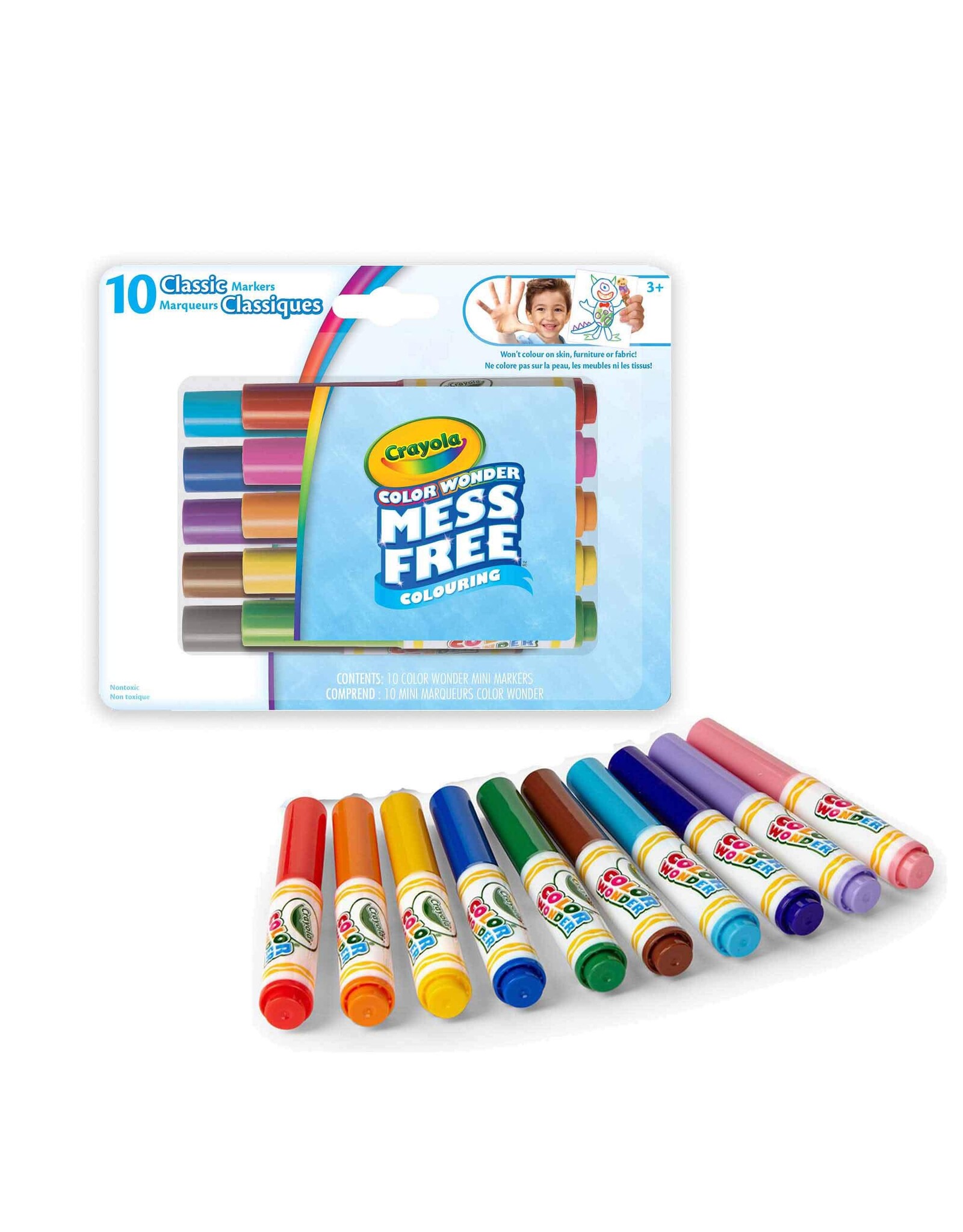 Crayola Crayola Color Wonder Mess-Free Mini Markers Classic, 10 Count