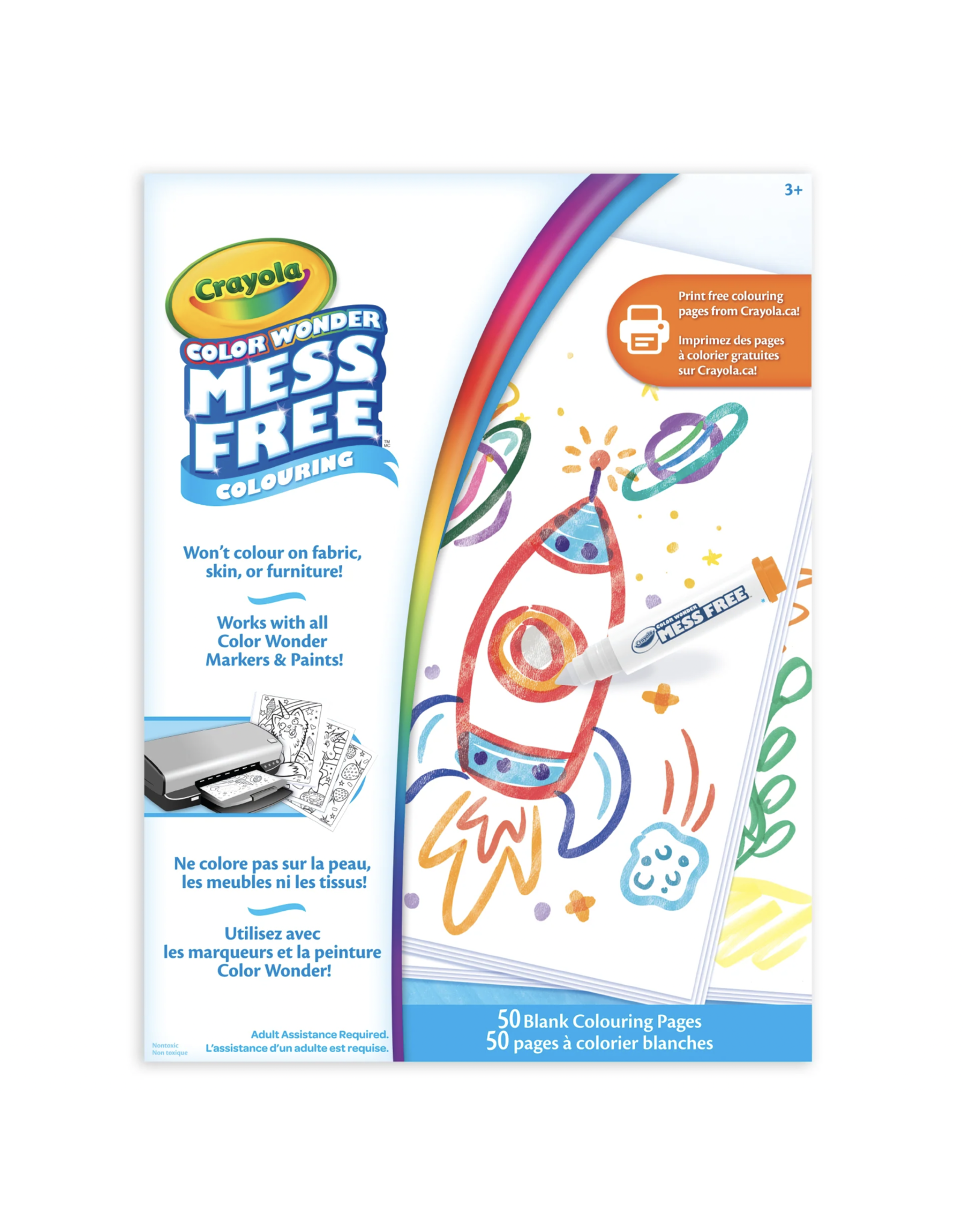 Crayola Colour Wonder Mess Free Colouring Blank Colouring Pages 50ct