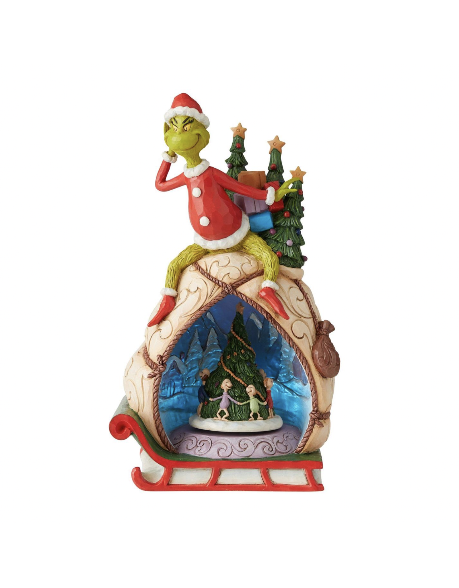 Jim Shore Grinch with Lited Rotatable Scene