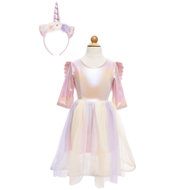 Great Pretenders Alicorn Dress with Wings & Headband, Size 3/4