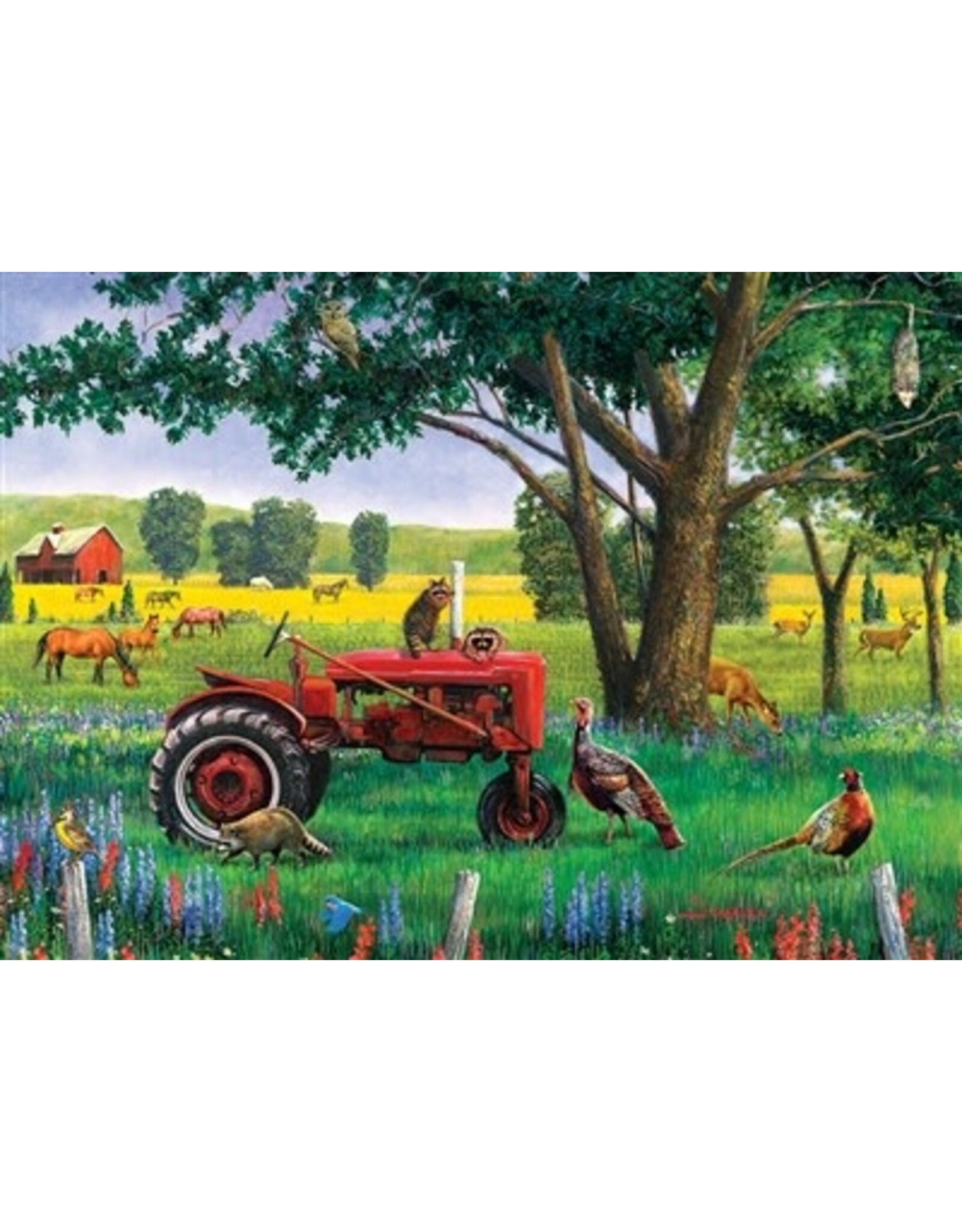 Cobble Hill Red Tractor Tray Puzzle