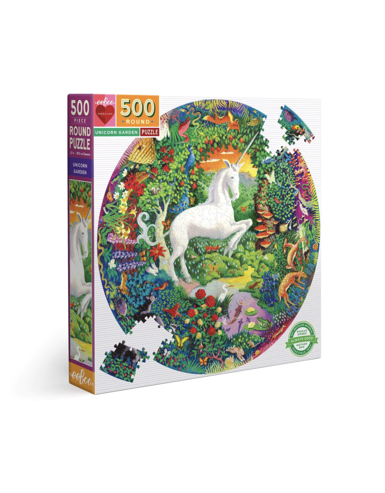 eeBoo Unicorn Garden 500pc