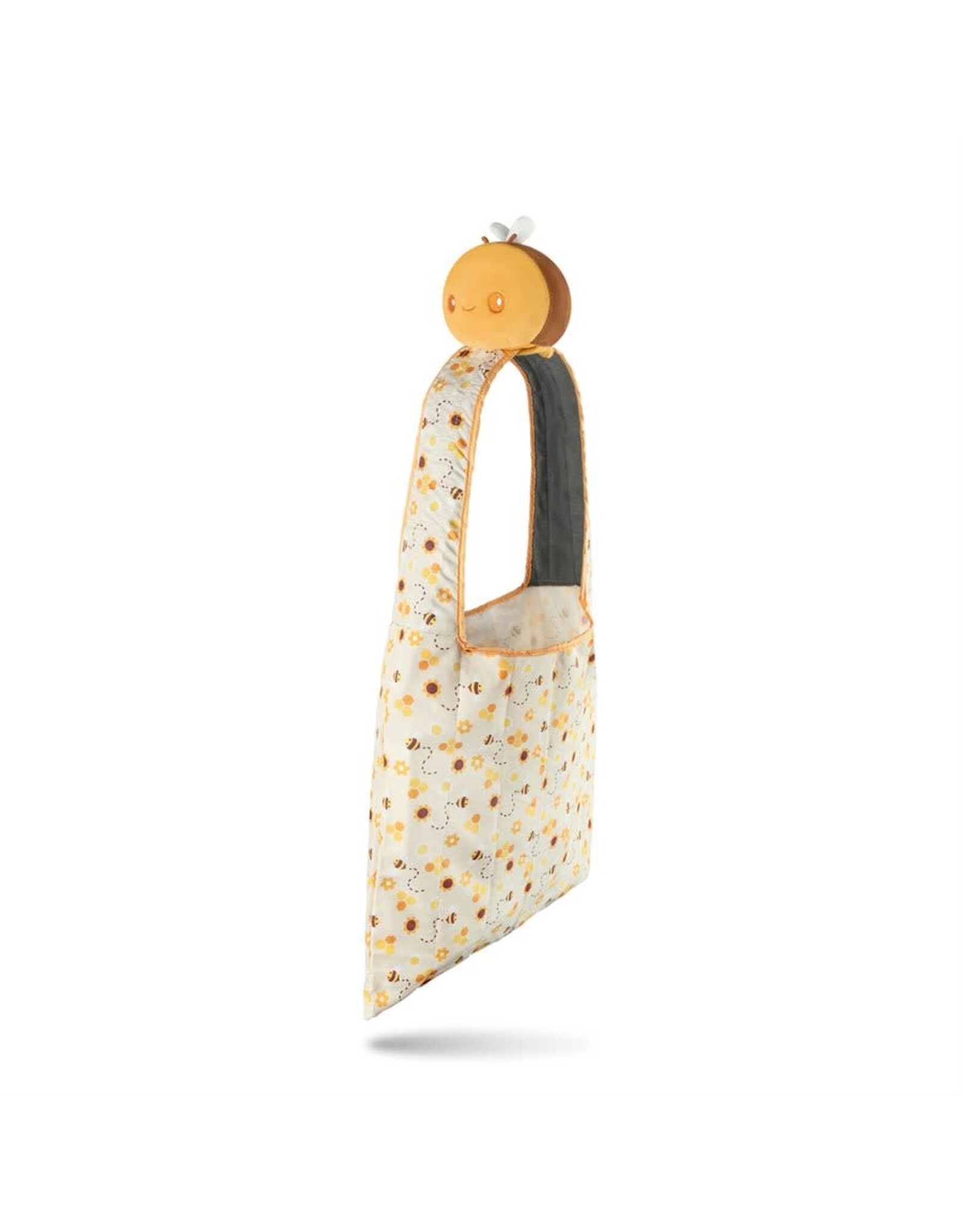 TeeTurtle Tote Bag with Plushie: (Yellow Bees & Honeycomb + Yellow Bee)