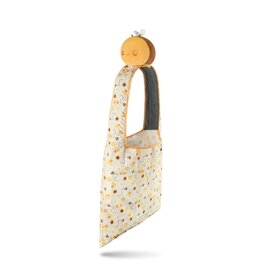 TeeTurtle Tote Bag with Plushie: (Yellow Bees & Honeycomb + Yellow Bee)