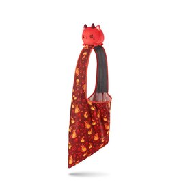 TeeTurtle Tote Bag with Plushie: (Red Devil Cats + Red Devil Cat)