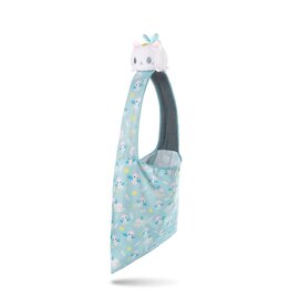 TeeTurtle Tote Bag with Plushie: (Light Blue Angel Cats + White Angel Cat)