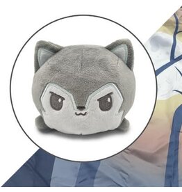TeeTurtle Tote Bag with Plushie: (Gray Forest + Light Gray Wolf)