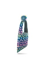TeeTurtle Tote Bag with Plushie: (Dark Blue Rainbow Axolotls + Blue (Rainbow Gills) Axolotl)