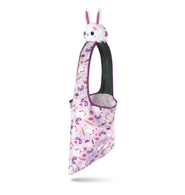 TeeTurtle Tote Bag with Plushie: (Light Purple Crafting + White Crafting Bunny)