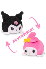 TeeTurtle Reversible: Sanrio My Melody & Kuromi Plushie (Happy + Angry / White & Pink + White & Black)