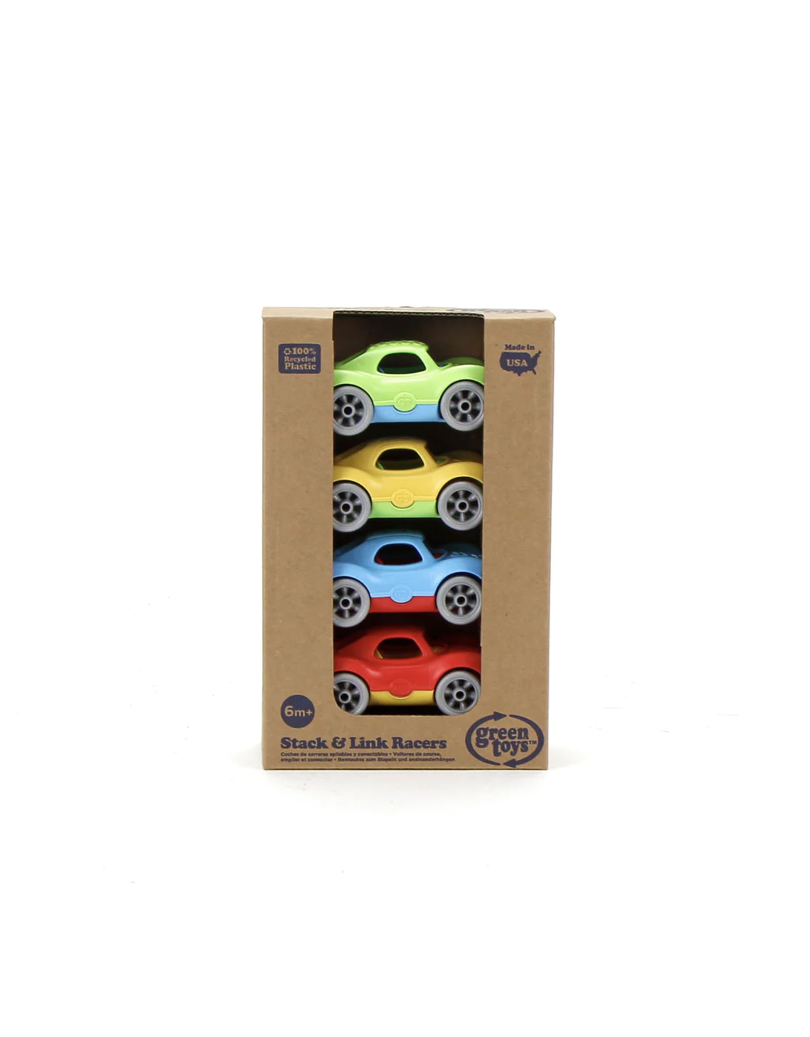 Green Toys Green Toys Stack & Link Racers - 4 Pack