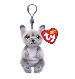 Ty Beanie Bellies Clip - Wilfred Grey Dog