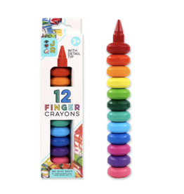 Bright Stripes iHeartArt JR 12 Finger Crayons