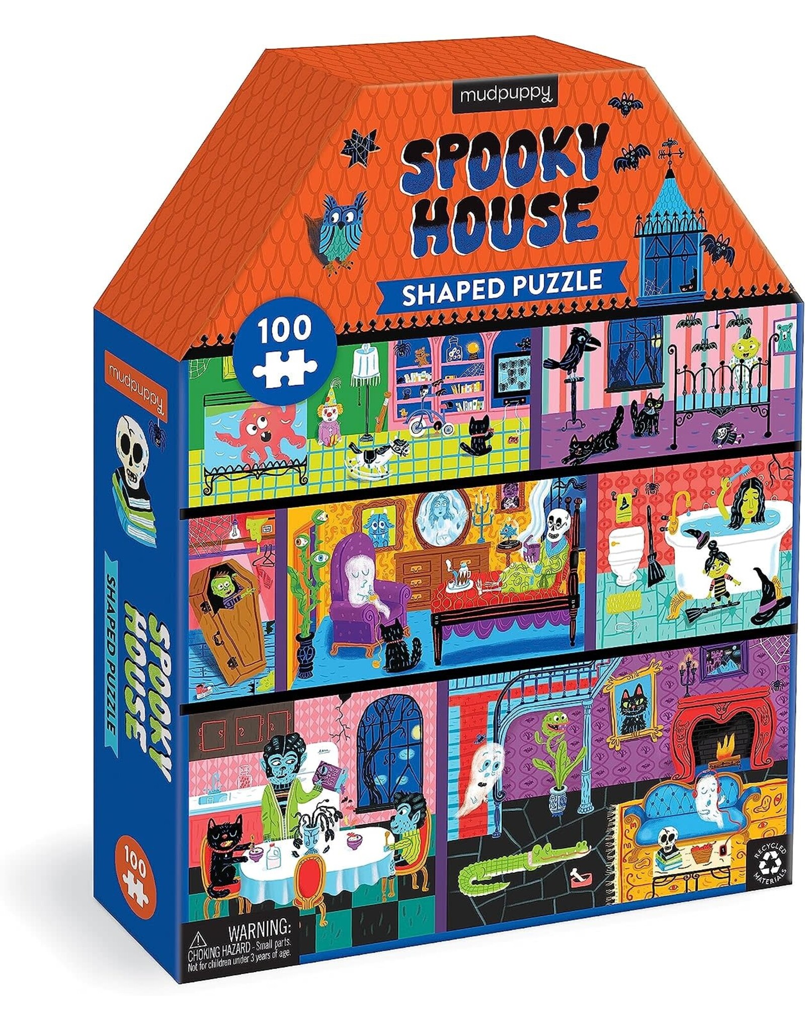 Mudpuppy Spooky House 100pc House-Shaped Puzzle - Tumbleweed Toys