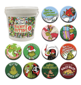 NMR Grinch Christmas Buttons Assorted