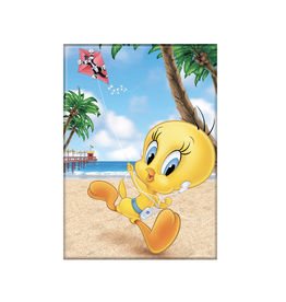 Looney Tunes Tweety Beach Flat Magnet