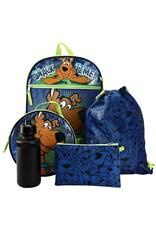 Bioworld Scooby Doo 5 Piece Backpack Set with Novelty Shaped Lunch Bag