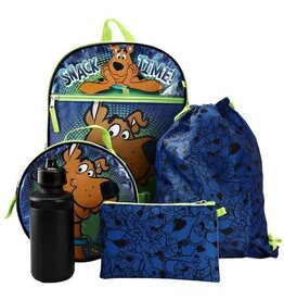 Bioworld Scooby Doo 5 Piece Backpack Set with Novelty Shaped Lunch Bag