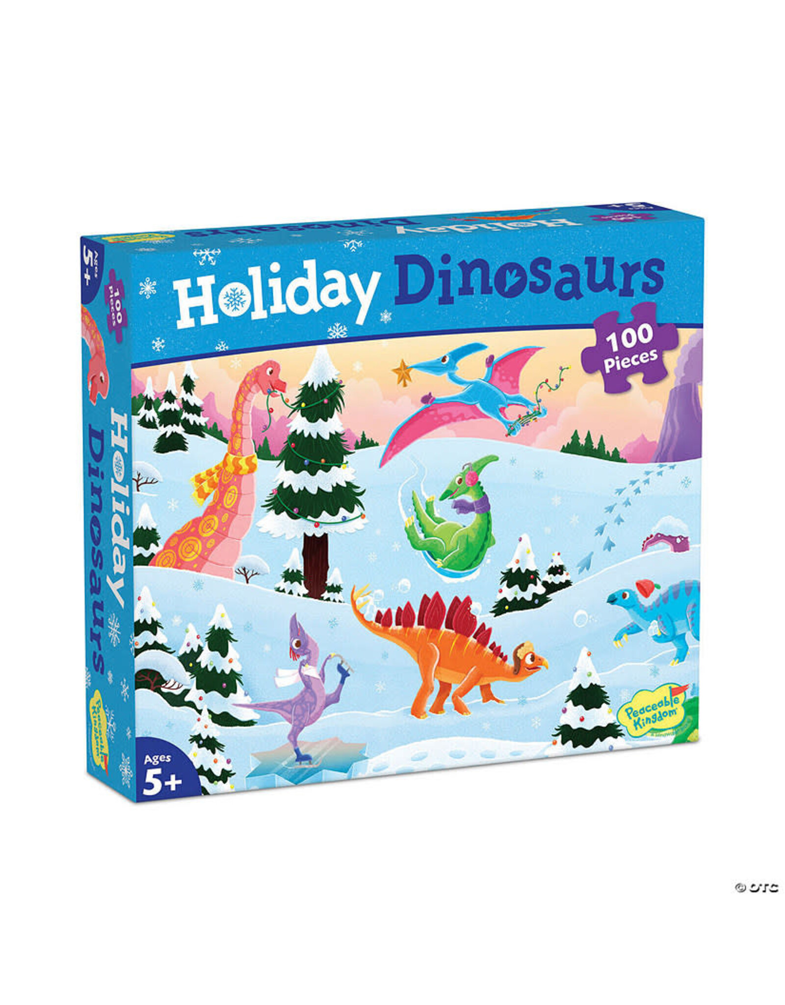 Peaceable Kingdom Holiday Dinosaurs 100pc