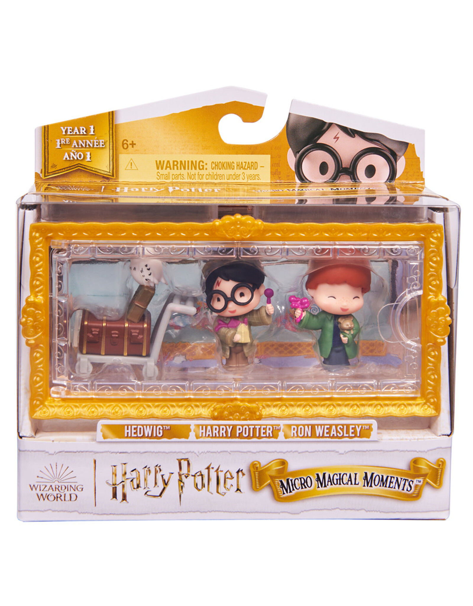 Spin Master Wizarding World - Figure Multi-Pack - Harry, Ron & Hedwig with Cart - Year 1
