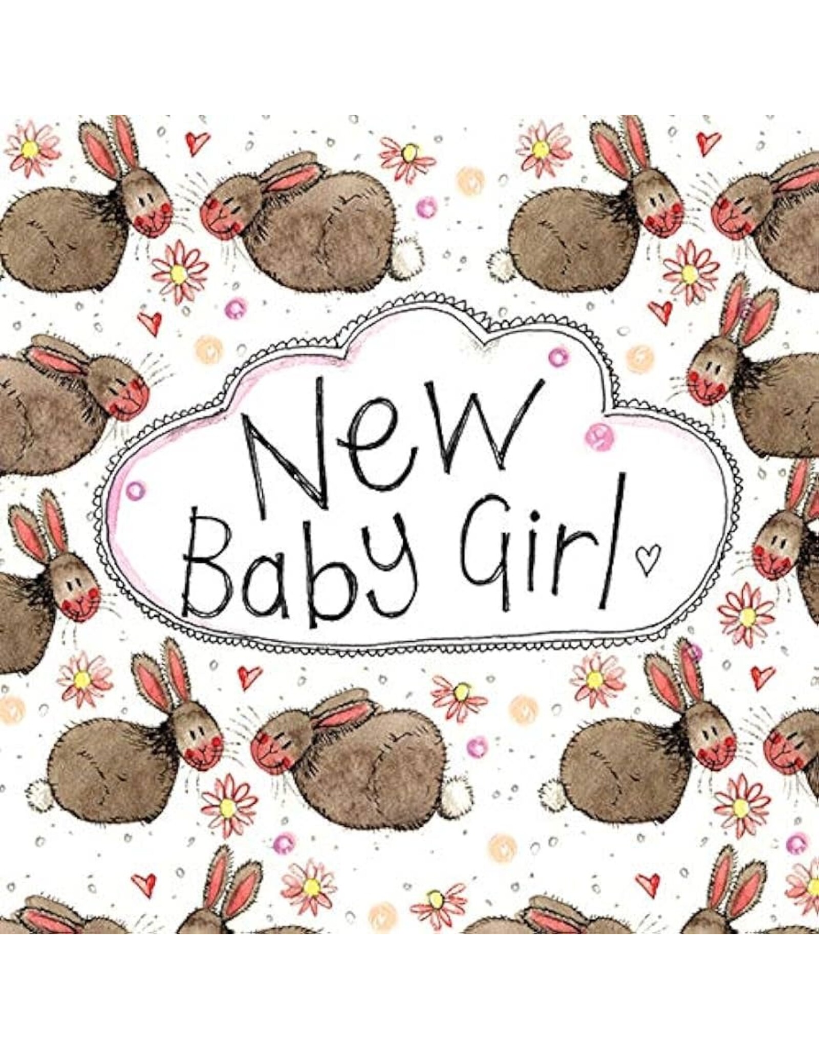 Alex Clark Art Rabbit Baby Girl Card