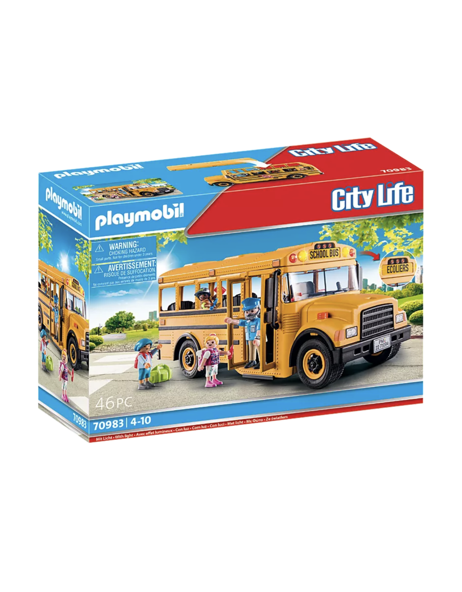 Playmobil School Bus Us City Life Golden