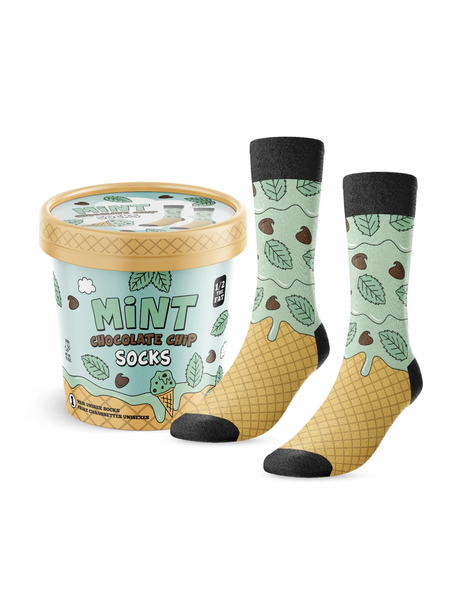 Main & Local Mint Chocolate Chip Ice Cream Socks