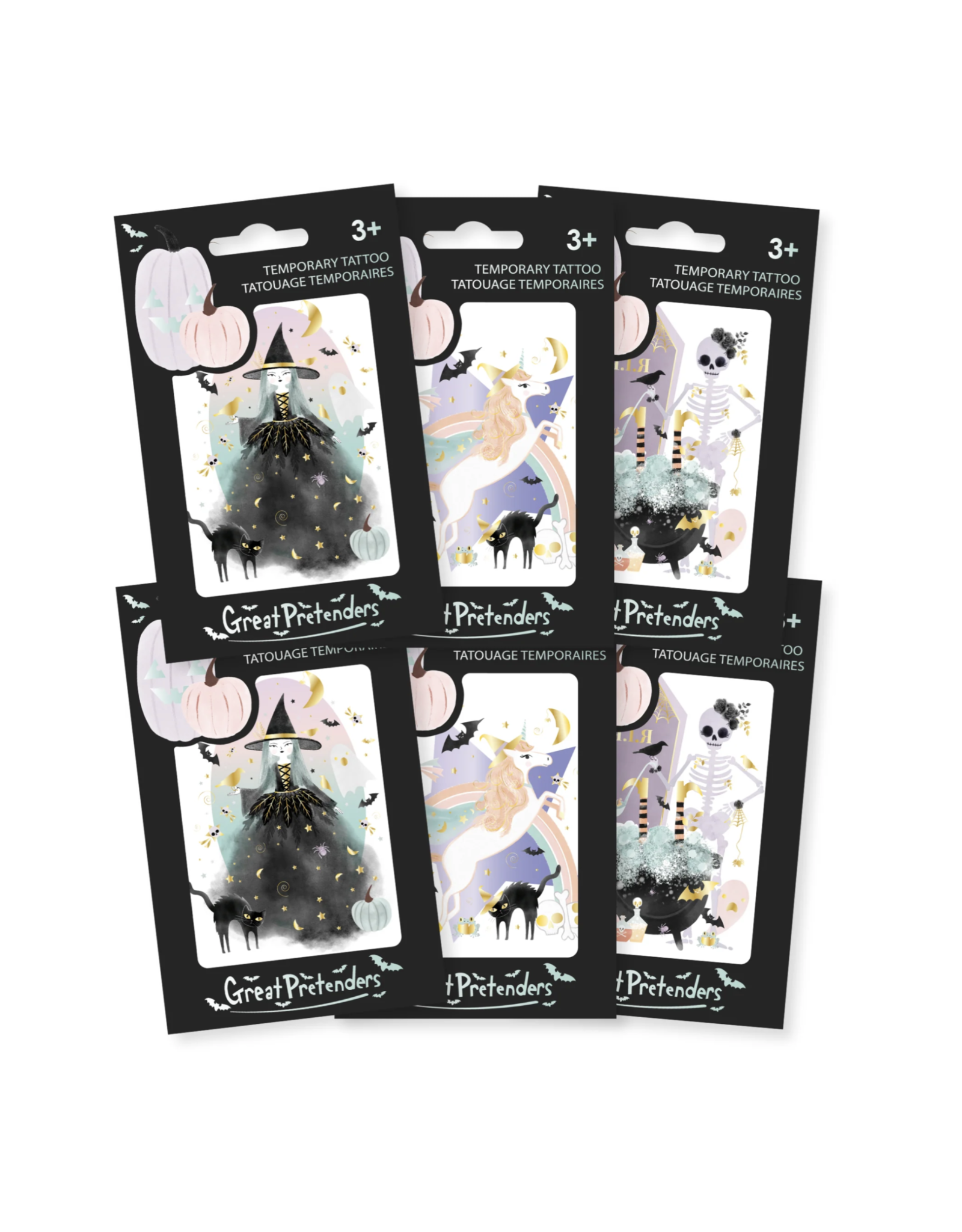 Great Pretenders Raven Witch Tattoos Single Assorted