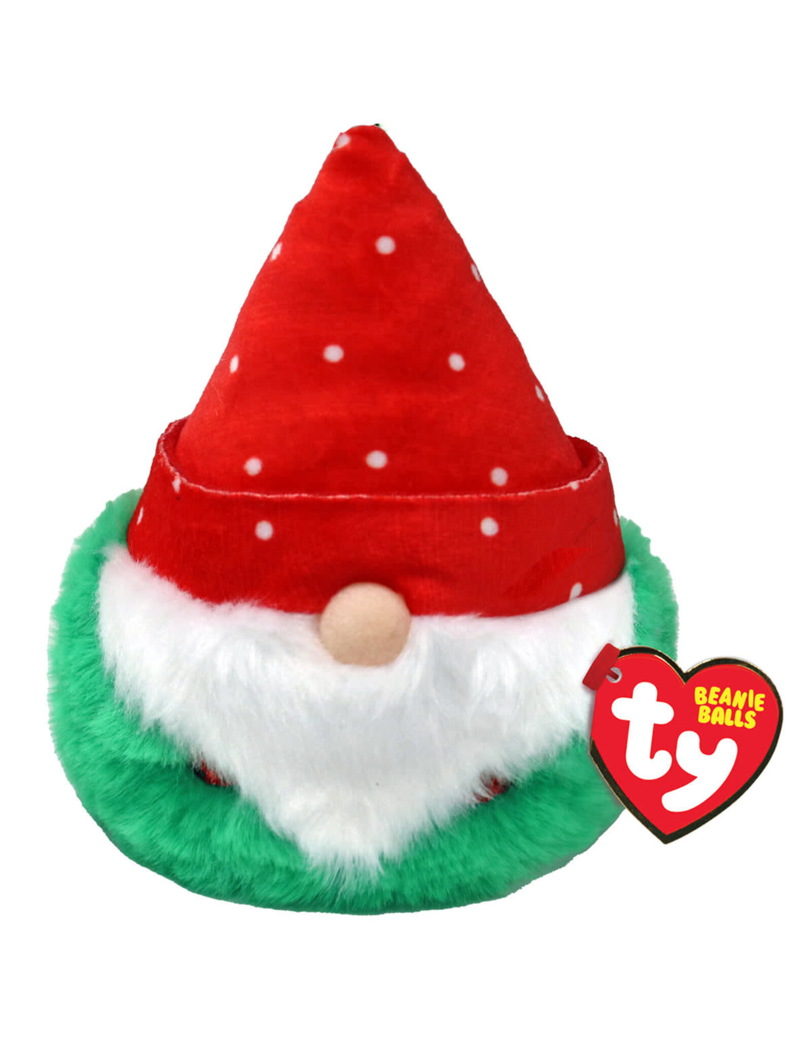 Ty Beanie Balls - Topsy Gnome with Red Hat