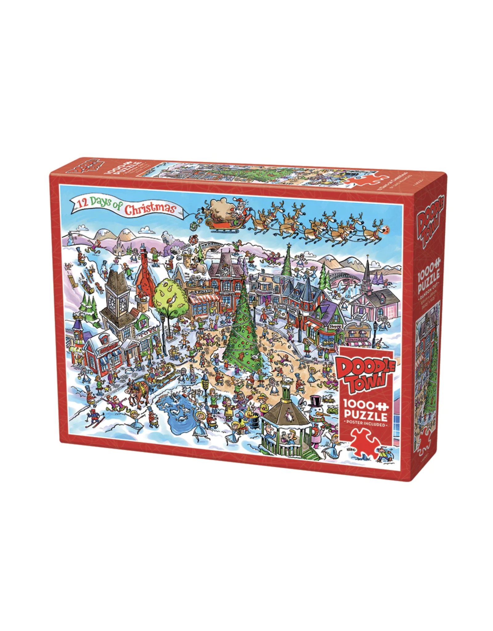 Cobble Hill DoodleTown: 12 Days of Christmas 1000 pc