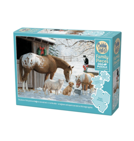 Cobble Hill Winter Barnyard 350 pc Family Puzzle