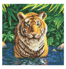 D.I.Y Crystal Art Kit Crystal Art Medium Framed Kit - Tiger Pool