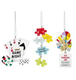 Ganz Game Night Ornaments Assorted