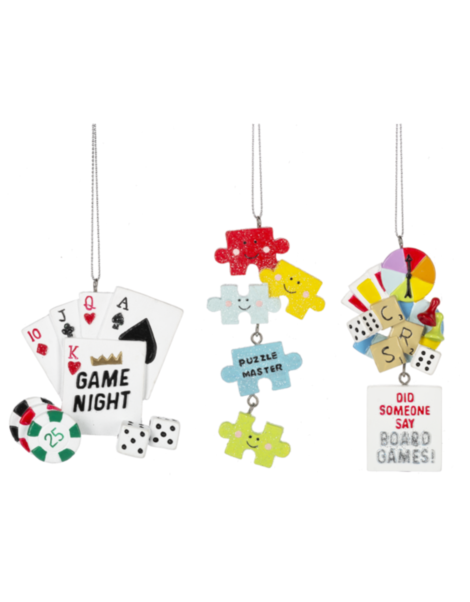 Ganz Game Night Ornaments Assorted