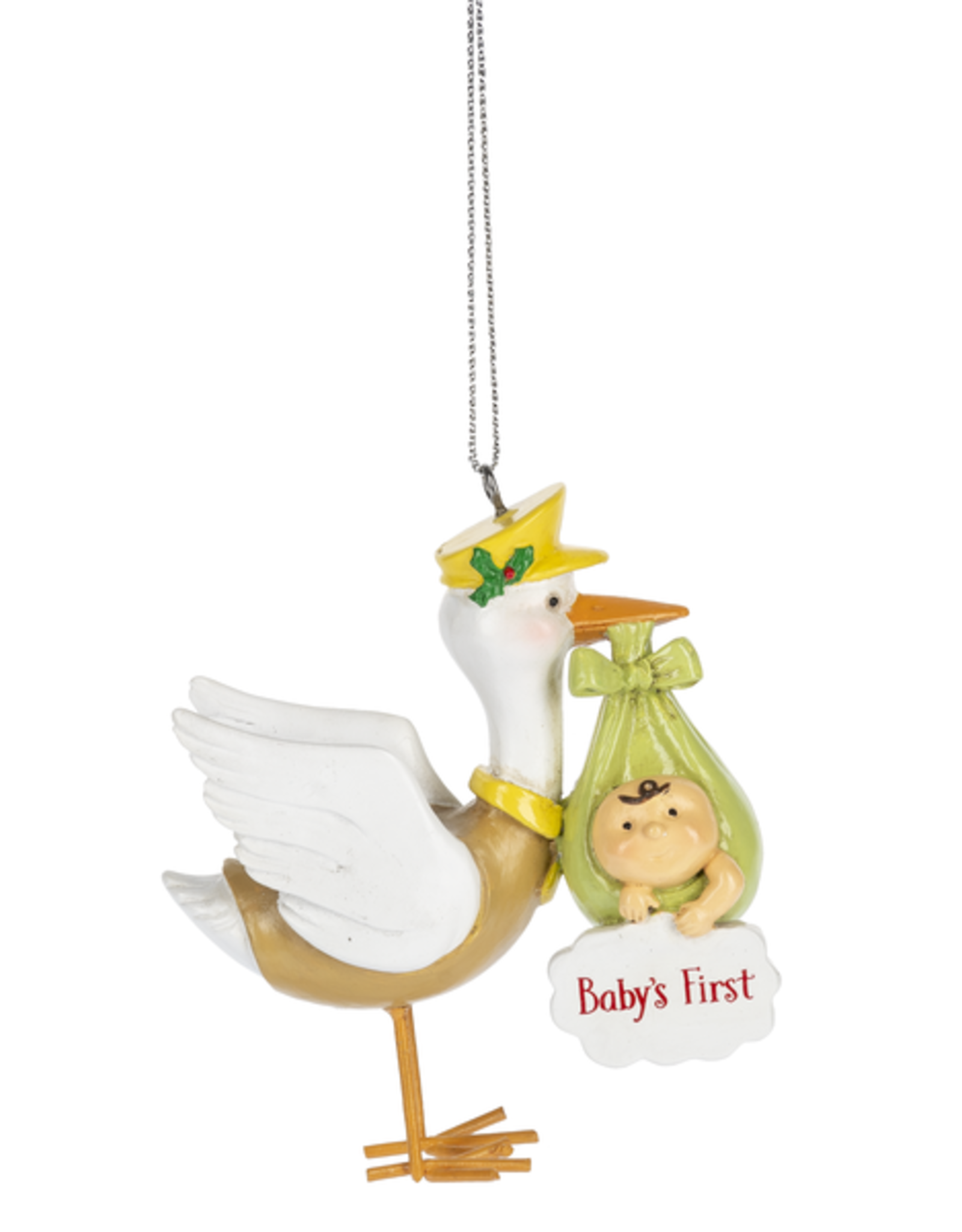 Ganz Stork Ornament - Baby's First
