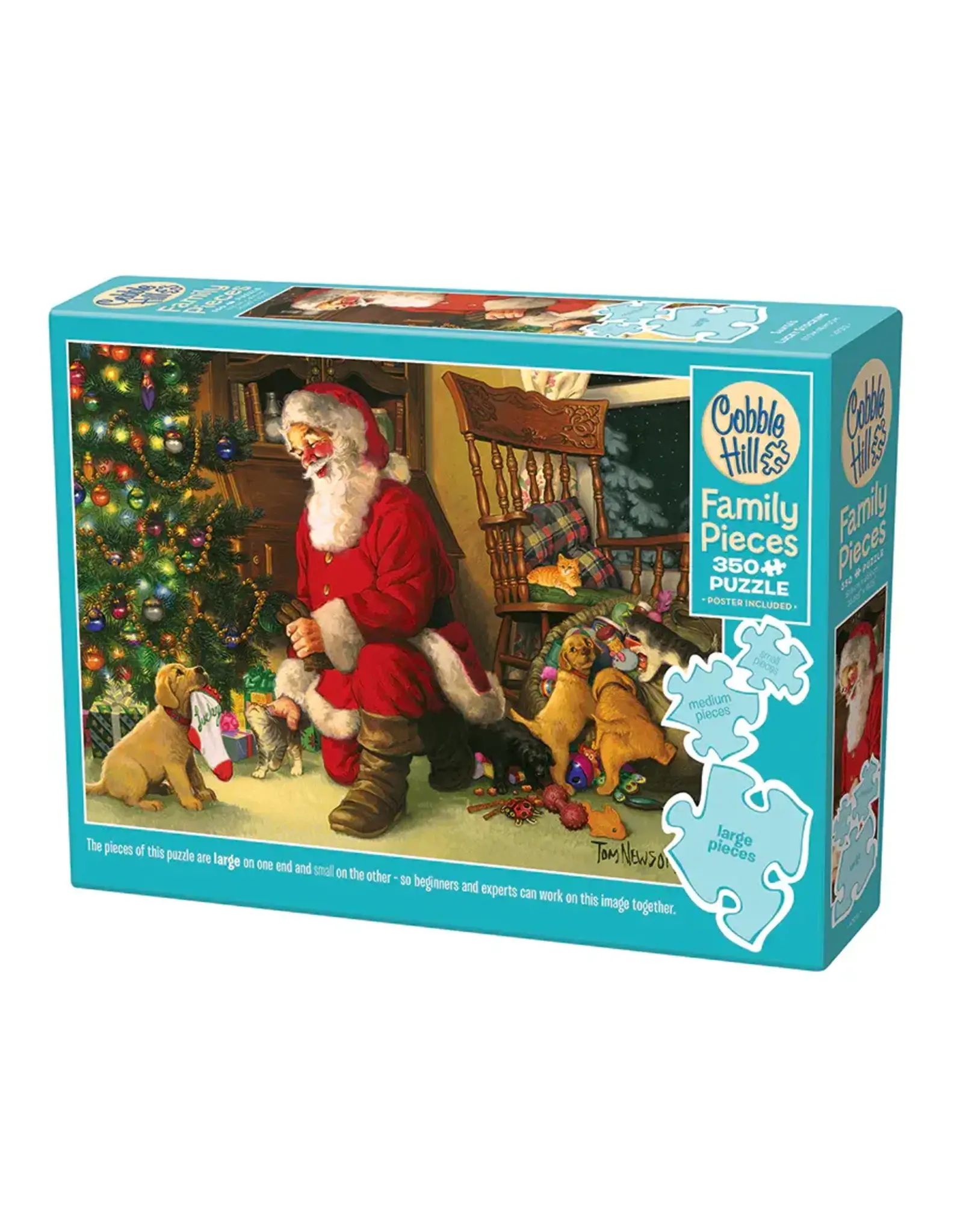 Cobble Hill Santa's Lucky Stocking 350 pc Family Puzzle