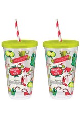 Bioworld The Grinch - Acrylic Grinch Cup with Straw