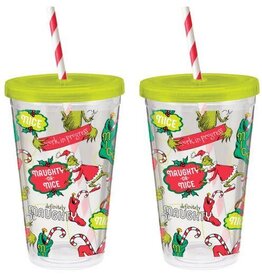 Bioworld The Grinch - Acrylic Grinch Cup with Straw