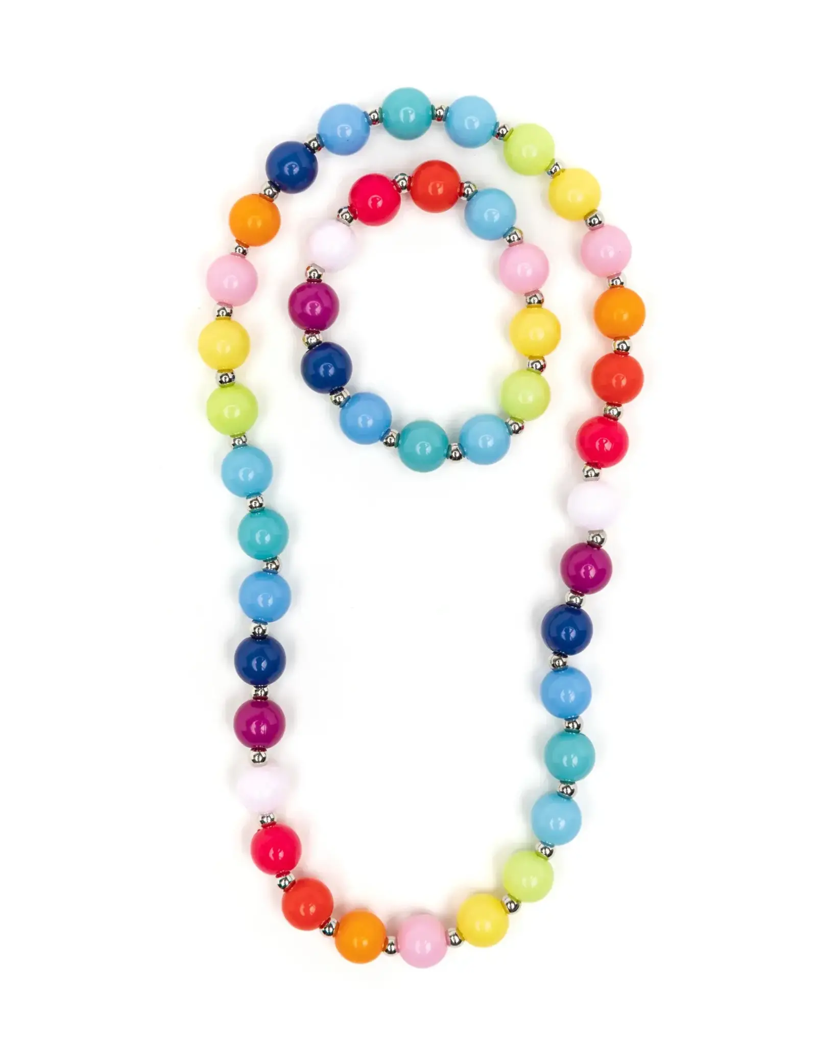 Great Pretenders Beaded Bubblegum Necklace Bracelet Set