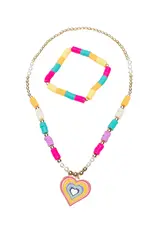Great Pretenders Rainbow Love Necklace Bracelet Set