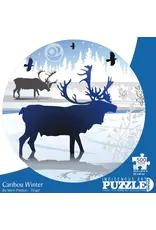 Indigenous Collection Caribou Winter 500pc Round Puzzle