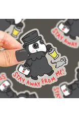 Turtle's Soup Plague Doctor Stay Away From Me Vinyl Sticker