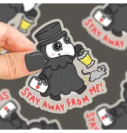Turtle's Soup Plague Doctor Stay Away From Me Vinyl Sticker