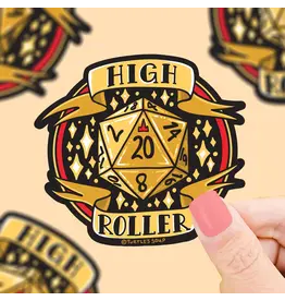 Turtle's Soup High Roller D20 Dice Polyhedron Tabletop Gaming Vinyl Sticker