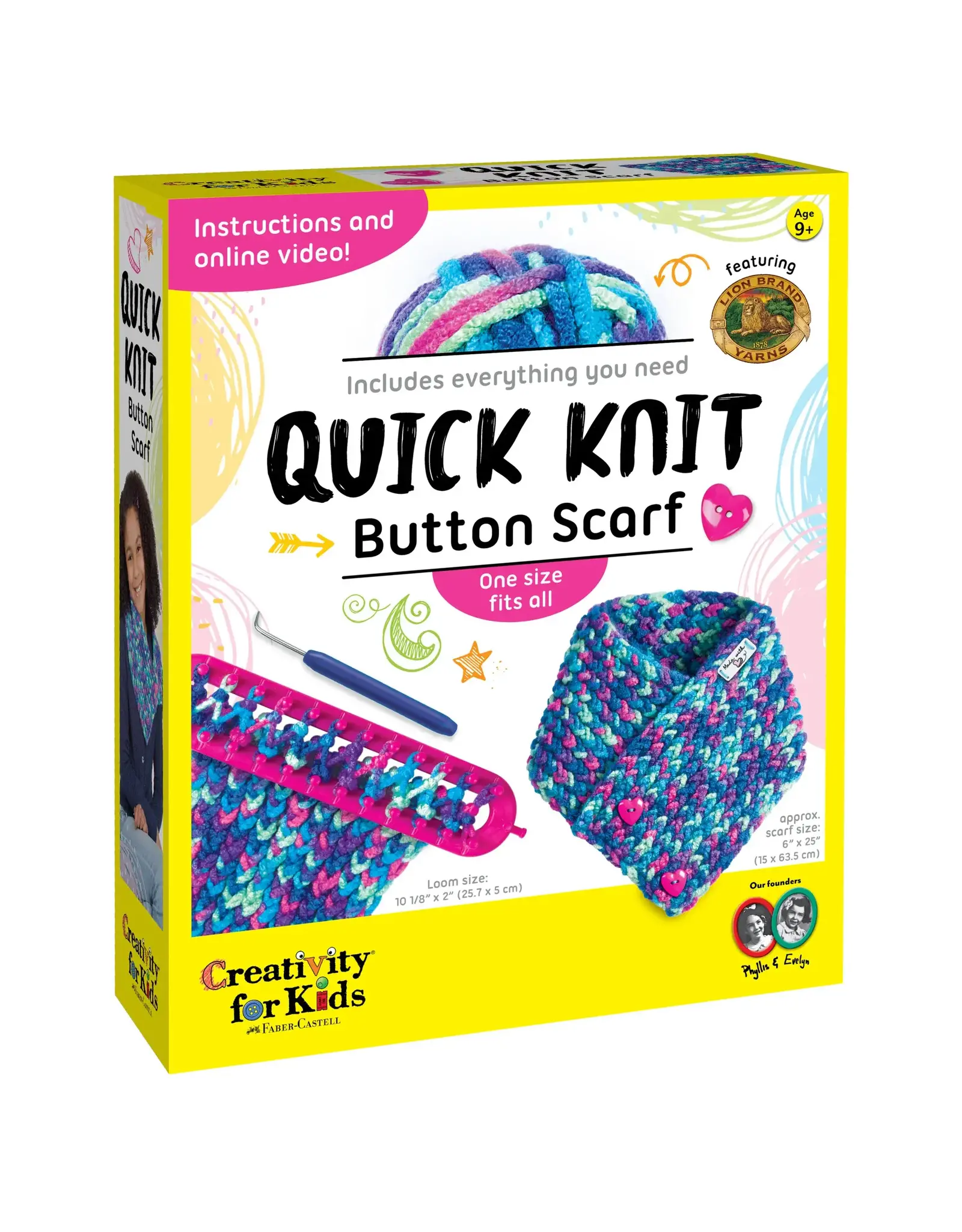Creativity For Kids Quick Knit Button Scarf