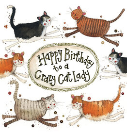 Alex Clark Art Cat Lady Birthday Card